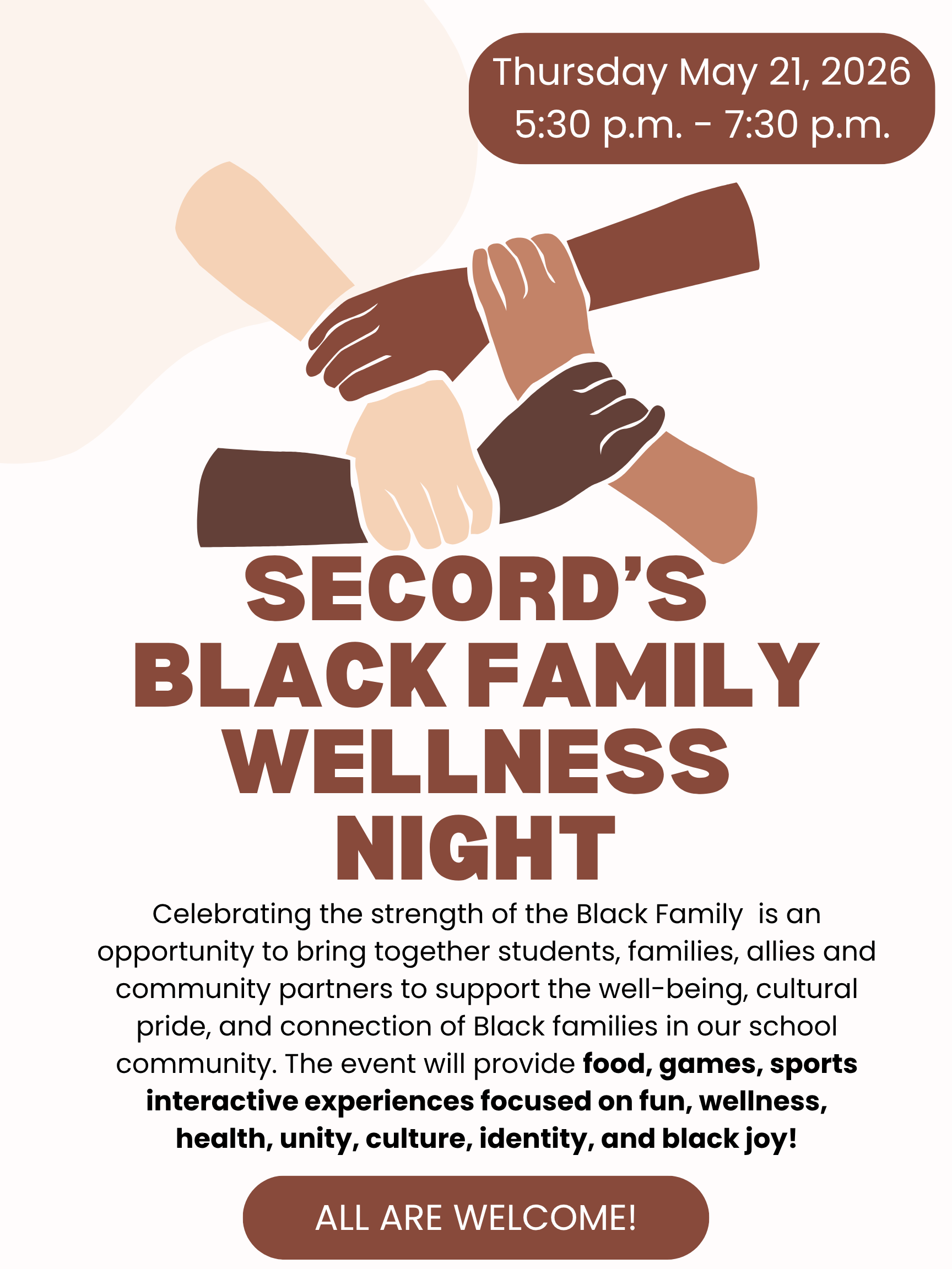 Secord's Black Family Wellness Night_May 21_Poster